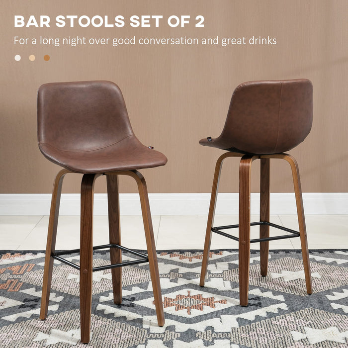 HOMCOM Bar Stool 835-593V70BN Brown