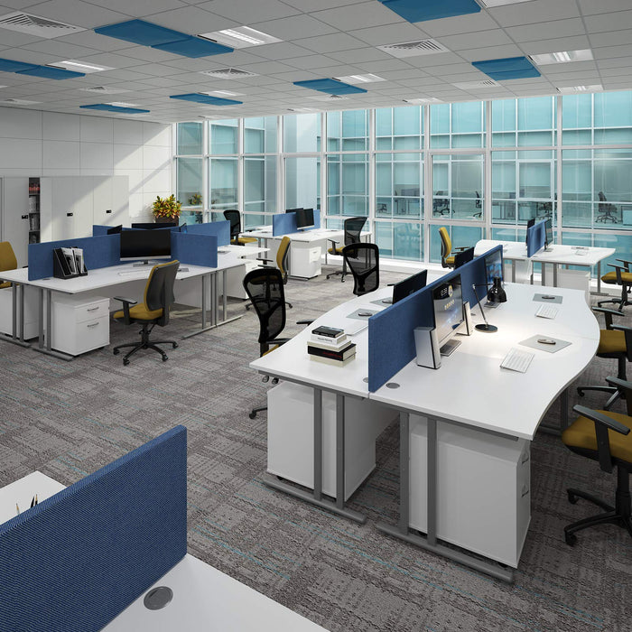 Dams International Straight Desk with 2 Drawer Pedestal SBS216B 1,600 x 800 x 725 mm