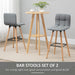 HOMCOM Bar Stool 835-530V70 Grey