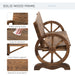 OutSunny Garden Bench Fir Wood Brown 580 x 800 mm