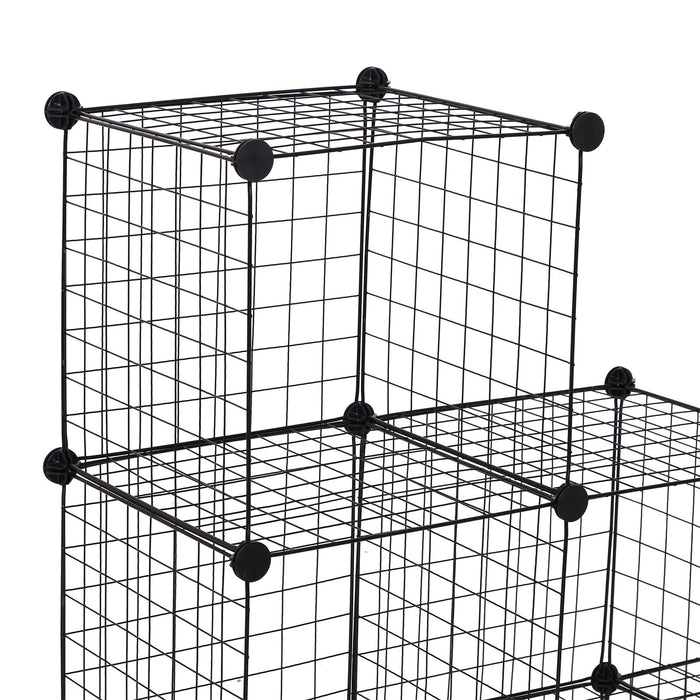 HOMCOM Iron Net Cabinet 831-247 Metal Black 370 mm x 1110 mm x 1110 mm