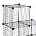 HOMCOM Iron Net Cabinet 831-247 Metal Black 370 mm x 1110 mm x 1110 mm