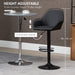 HOMCOM Bar Stool 835-733V70BK Black