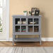 DOREL HOME Franklin PB, Glass; Paper Wrap; Metal Storage Cabinet Non Lockable 800.10 (W) x 396.24 (D) x 779.78 (H) mm Grey