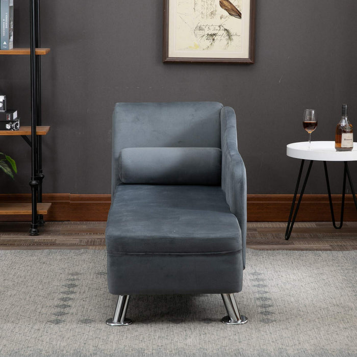 HOMCOM Chaise Longue 750 x 560 x 1600 mm Grey