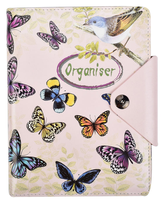 ARPAN Personal Organiser ST-9927 Week to View A5 Portrait Vintage Butterfyl