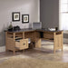 Home Study Home Office L-Shaped Desk Dover Oak with Slate Finish - 5412320