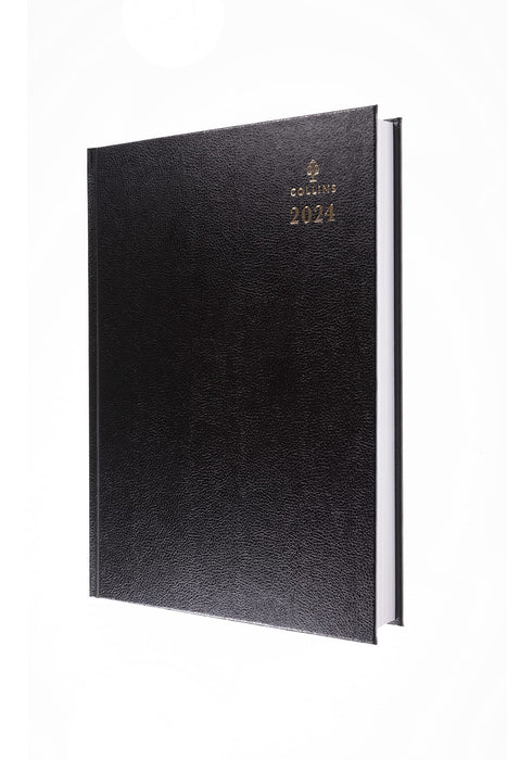 Collins 47 Diary A4 2 Page per Day 2024 Black 819775