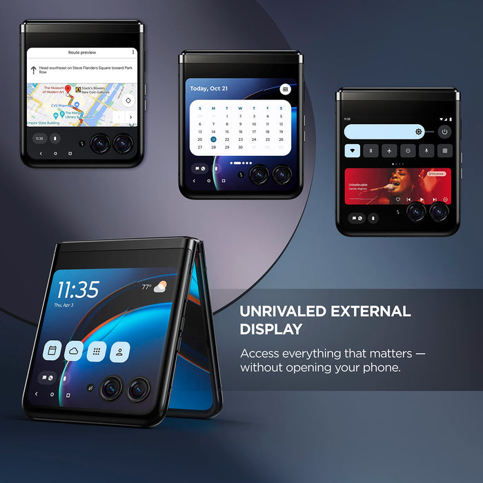 Motorola RAZR 40 Ultra - 5G smartphone - dual-SIM - RAM 8 GB / Internal Memory 256 GB - pOLED display - 6.9" - 2640 x 1080 pixels (165 Hz) - 2x rear cameras 12 MP, 13 MP - front camera 32 MP - infinite black