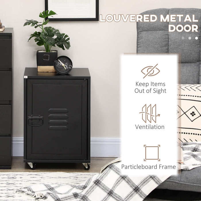 HOMCOM Filing Cabinet Black 385 x 380 x 5,550 mm