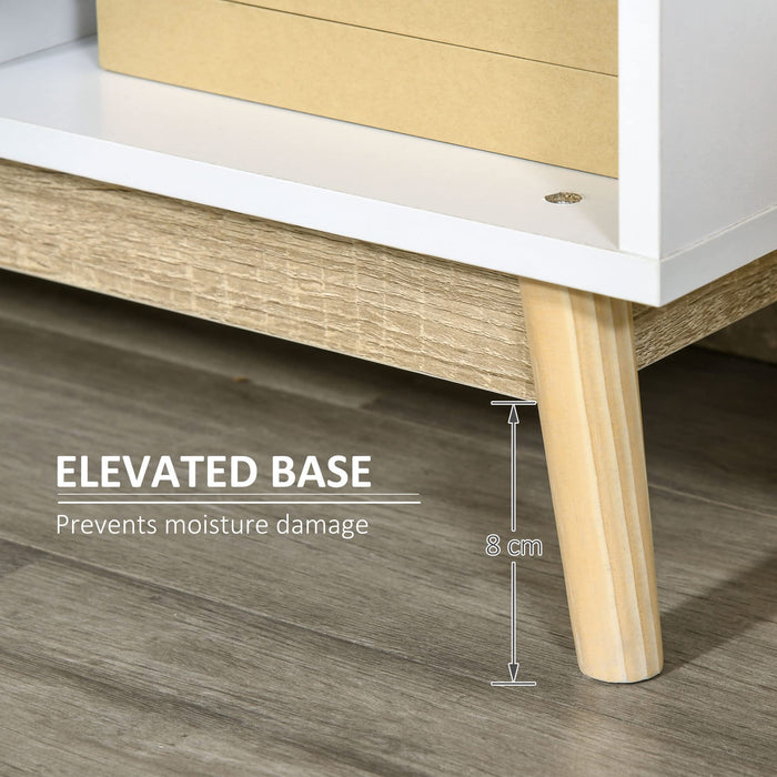 HOMCOM Storage Cabinet 838-186ND Particleboard, Pine Wood