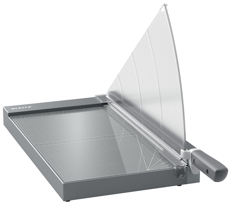Leitz Precision Office Pro Guillotine Paper Cutter 9024 A3 420 mm Steel Blade Premium Glass Bed EdgeGlow Light Grey 25 Sheets