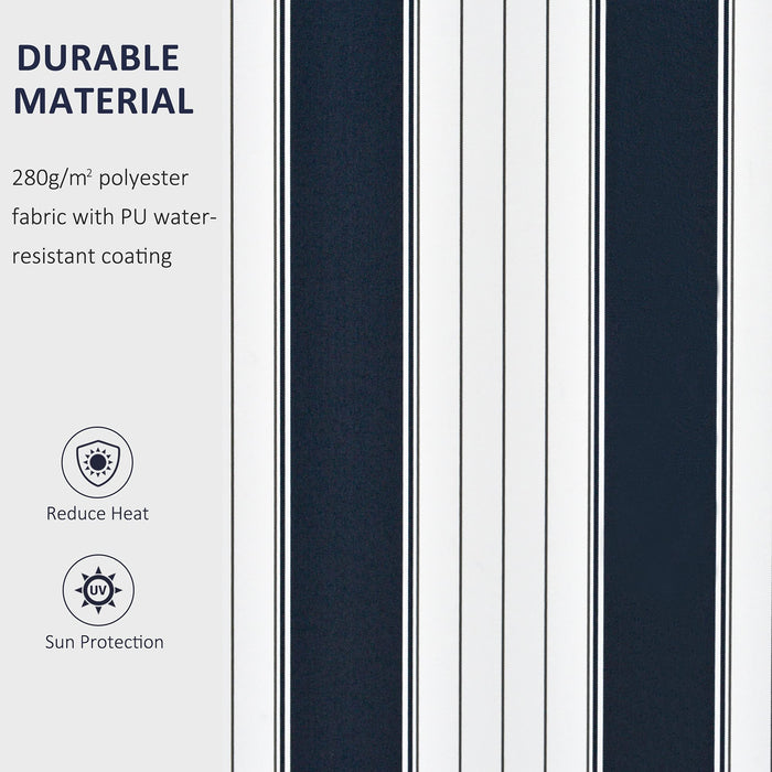 OutSunny Manual Retractable Awning, 3x2.5 m-Dark Green