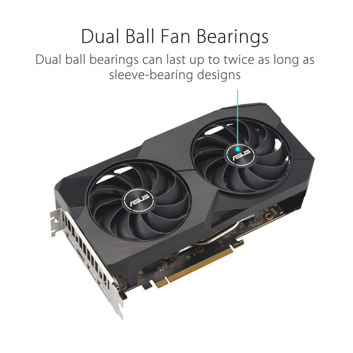 ASUS Dual Radeon RX 6650 XT V2 - OC Edition - graphics card - Radeon RX 6650 XT - 8 GB GDDR6 - PCIe 4.0 - HDMI, 3 x DisplayPort - black