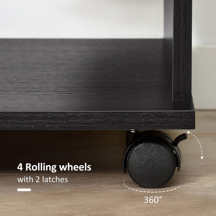 HOMCOM Open Wardrobe Cabinet Black