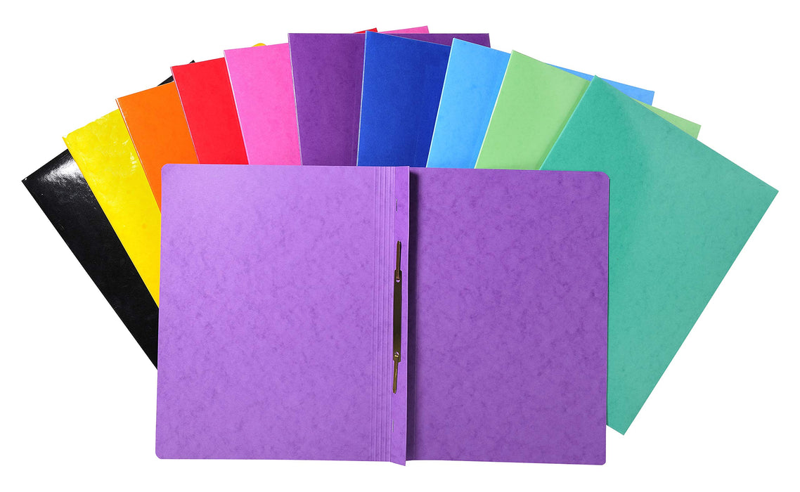 Exacompta Iderama Flat Bar Folder A4 Assorted Glossy coated card 355 gsm 200 Sheets Pack of 25