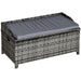 OutSunny Rattan Storage Bench Grey 510 x 520 mm