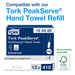 Tork PeakServe® Continuous„¢ Paper Hand Towel Dispenser Black H5, High Capacity, Elevation Range, 552508