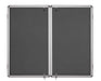 Bi-Office Enclore Indoor Lockable Notice Board Non Magnetic 40 x A4 Wall Mounted 243 (W) x 123 (H) cm Grey