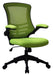 Nautilus Designs Ltd. Designer Medium Back Mesh Chair with Folding Arms Green