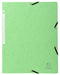 Exacompta Elasticated Folder 5563E Green Molted Pressboard 24 x 32 cm Pack of 25