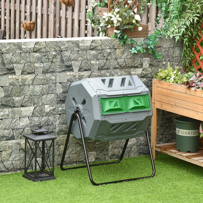 OutSunny Compost Bin 160 L Grey