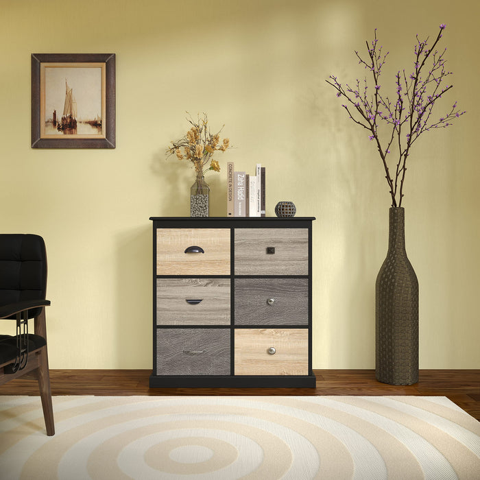 DOREL HOME Mercer PB, Paper Wrap; Metal Storage Cabinet Non Lockable 889.00 (W) x 401.32 (D) x 914.40 (H) mm Black