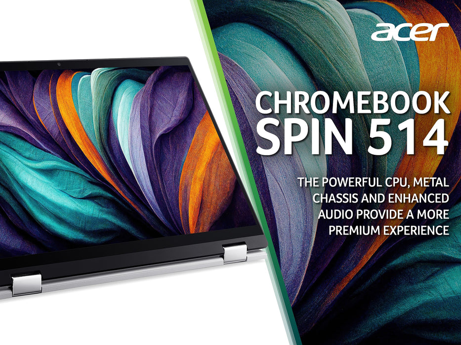 Acer Chromebook Spin 514 14 Inch Touchscreen Intel Core i3-1110G4 8GB RAM 128GB SSD Intel UHD Graphics Chrome OS