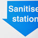 Health and Safety Sign Sanitiser Station Plastic Blue, White 20 x 15 cm