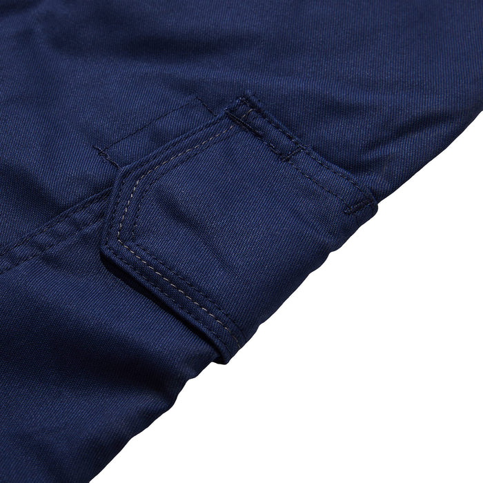 BLÅKLÄDER Trousers 14441832 Cotton, Elastolefin, PL (Polyester) Navy Blue, Cornflower Blue Size 34L