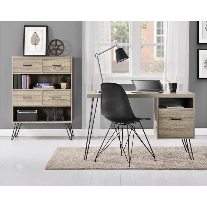 Alphason Home Office Desk 9658096PCOM Distressed Grey Oak, Sonoma Oak 1,143 x 495 x 714 mm