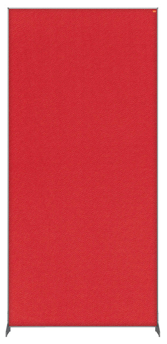 Nobo Freestanding Room Divider Screen Impression Pro 800mm x 1800mm x 300mm Felt, Metal Red