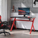HOMCOM Gaming Desk Red 650 x 745 mm