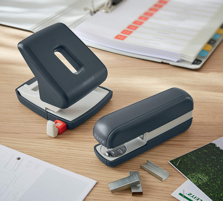 Leitz Stapler 55670089 Full strip 26/6 Velvet Grey Metal with plastic housing, metal mechanical parts