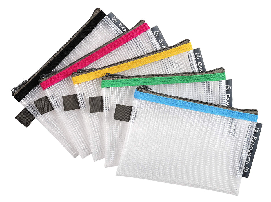 Exacompta Zip Lock Bag 34120E Zip PP (Polypropylene), EVA (Ethylene-Vinyl Acetate) 17 (W)0.4 (D)12 (H) cm Assorted Pack of 10