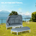 OutSunny Sofa 810 x 1,900 x 730 mm Aluminium, PP (Polypropylene), PL (Polyester) White