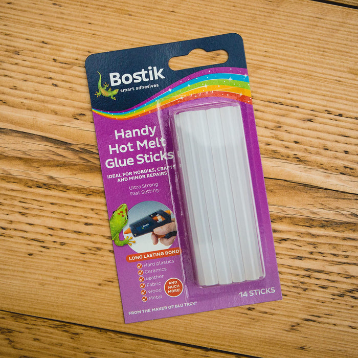 Bostik Hot Melt Glue Stick Permanent Gel Transparent Clear 30813367 Pack of 14