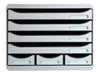 Exacompta Drawer Unit with 7 Drawers Store-Box Mini Plastic Light Grey 35.5 x 27 x 27.1 cm