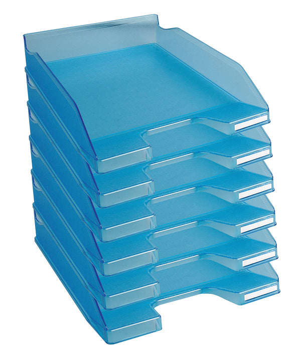 Exacompta Letter Tray Plastic Turquoise 25.5 x 34.6 x 6.5 cm