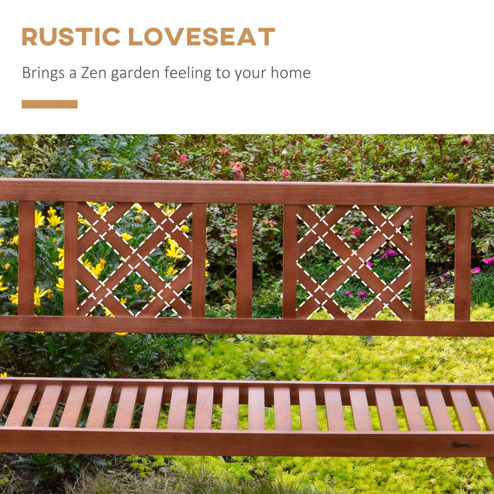 OutSunny Bench 555 x 1,205 x 902 mm Poplar Wood Brown