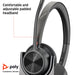 Poly Voyager 4320 UC Stereo USB-A Headset and BT700 USB-A Dongle with Charging Stand