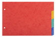 Exacompta Dividers A5 Assorted Multicolour 4 Part Mottled Pressboard 2 Holes 804E Pack of 10