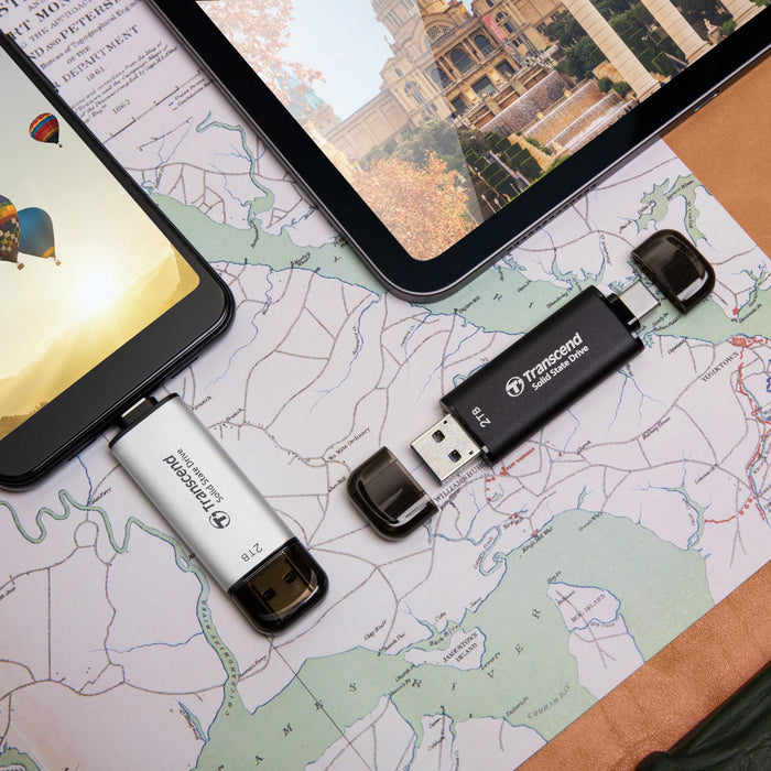 Transcend ESD310C - SSD - 2 TB - external (portable) - USB 3.2 Gen 2x1 (USB-C connector) - black