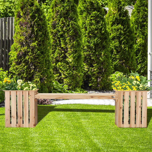 OutSunny Bench Fir 430 x 1,920 x 500 mm Natural wood finish