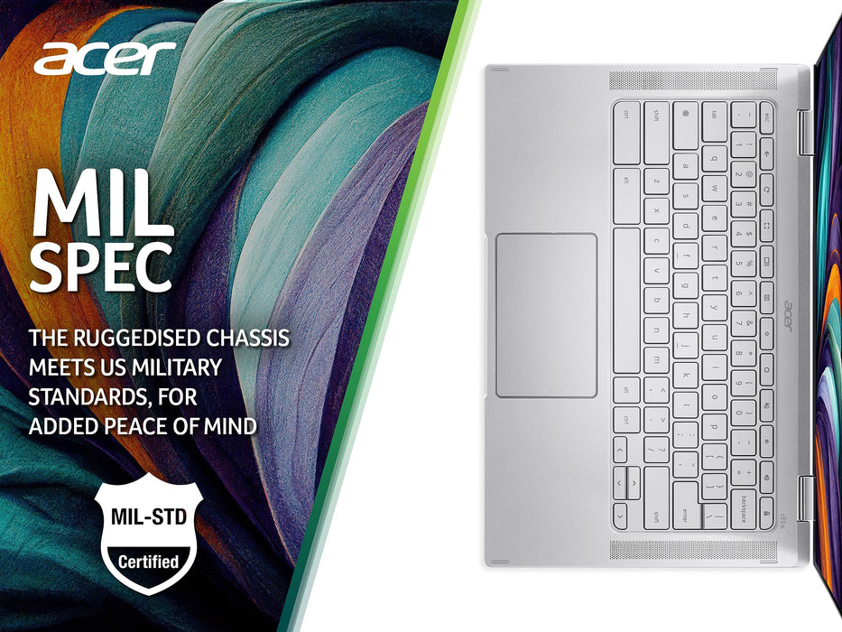 Acer Chromebook Spin 514 14 Inch Touchscreen Intel Core i3-1110G4 8GB RAM 128GB SSD Intel UHD Graphics Chrome OS