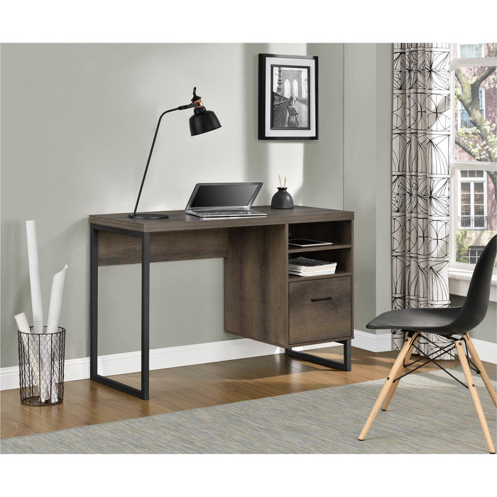 Alphason Home Office Desk Candon Oak 1,143 x 495 x 765 mm