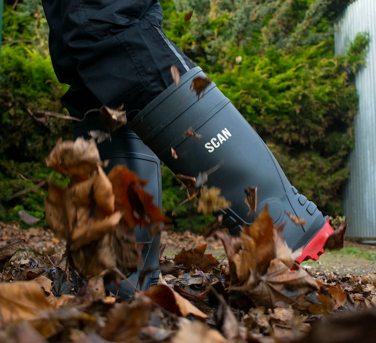 Safety Wellingtons UK 12 Euro 47 W-6038 BLACK