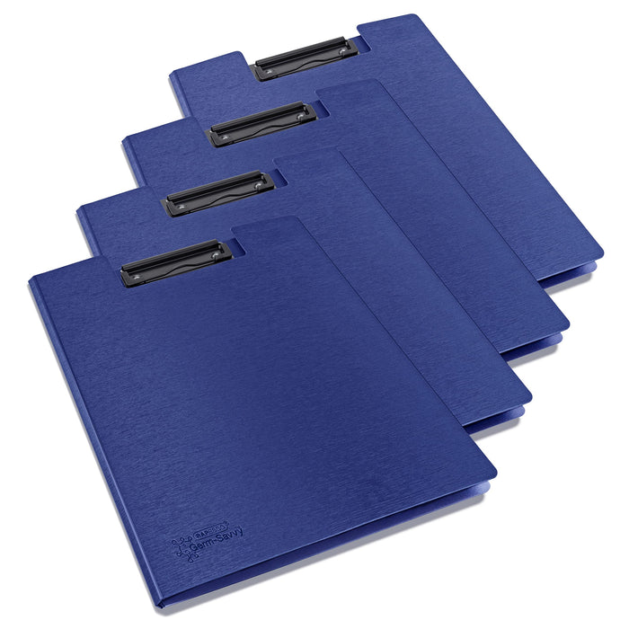 Rapesco Foldover Clipboard A4, PP (Polypropylene) Blue Portrait 1698 Pack of 4