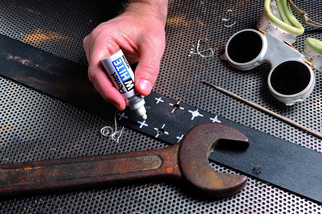 Pentel Permanent Marker Medium Bullet 3mm White Not Refillable