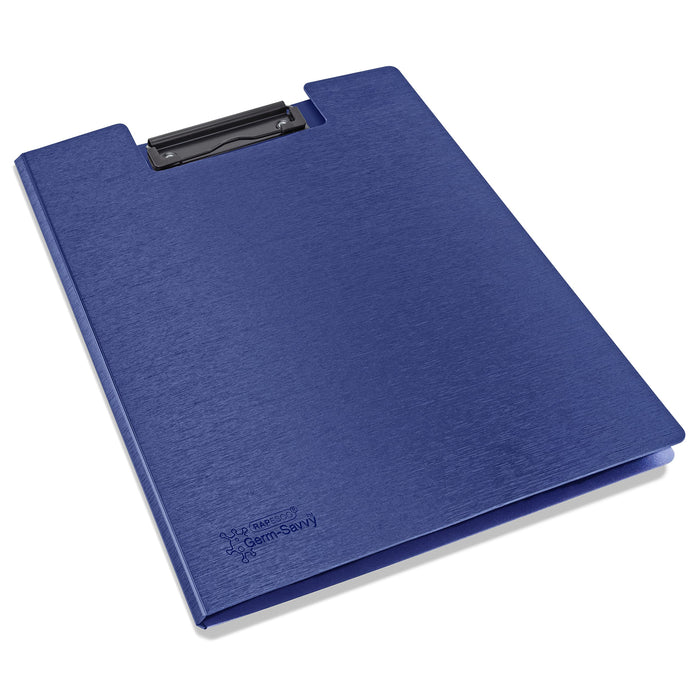 Rapesco Foldover Clipboard A4, PP (Polypropylene) Blue Portrait 1698 Pack of 4